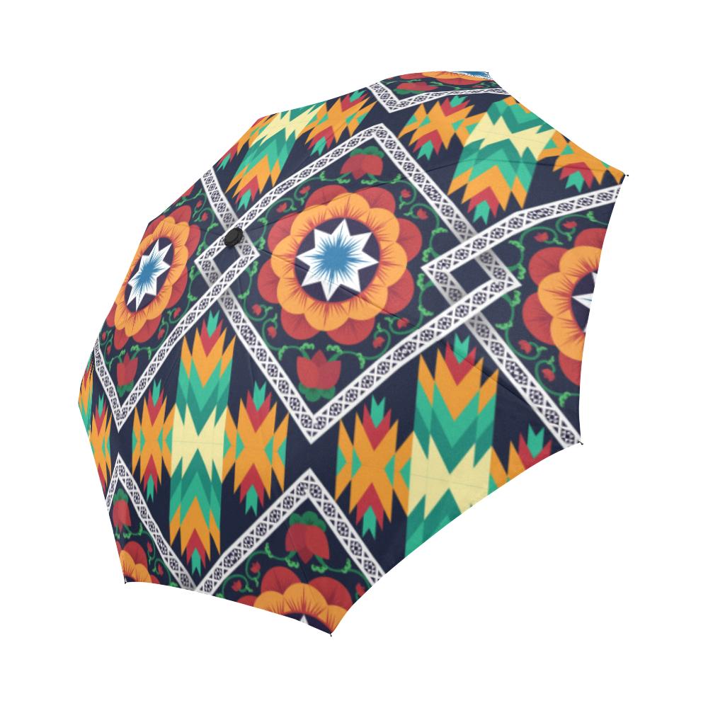 African Kente Automatic Foldable Umbrella