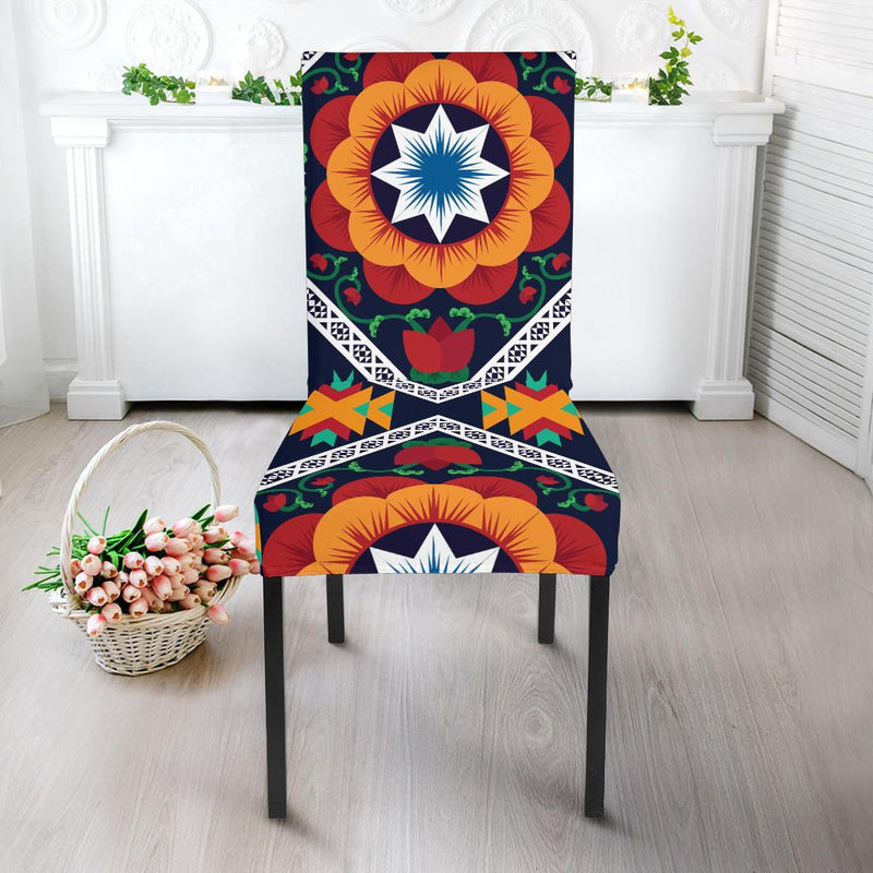 African Kente Dining Chair Slipcover-JORJUNE.COM