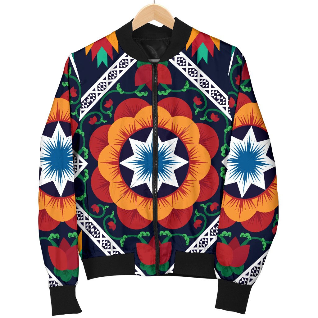 African Kente Men Casual Bomber Jacket-JorJune