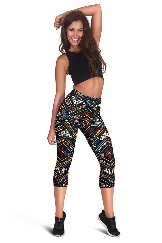 African Kente Pattern Women Capris