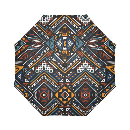 African Kente Print Automatic Foldable Umbrella