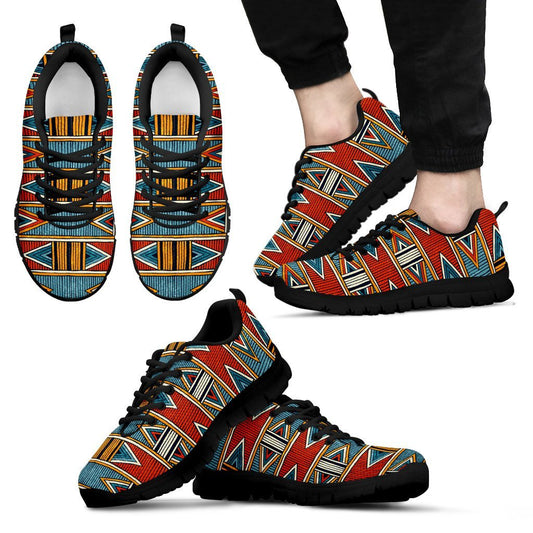 African Kente Print Men Sneakers