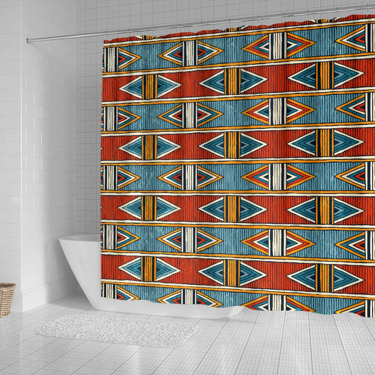 African Kente Print Shower Curtain