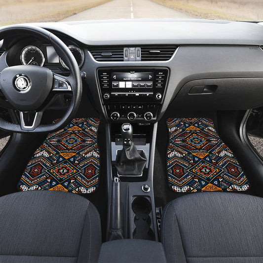 African Kente Print v2 Front and Back Car Floor Mats
