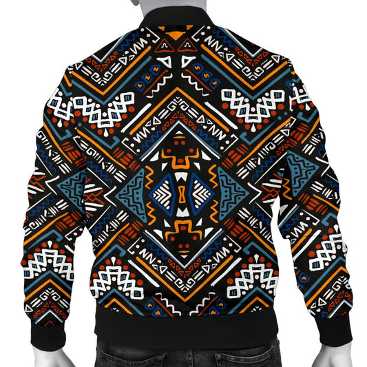 African Kente Print v2 Men Casual Bomber Jacket-JorJune