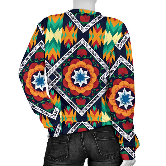 African Kente Women Crewneck Sweatshirt