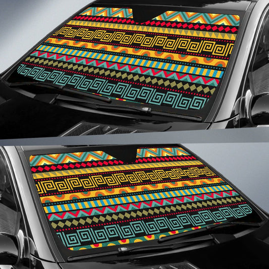African Pattern Print Design 03 Car Sun Shade-JORJUNE.COM