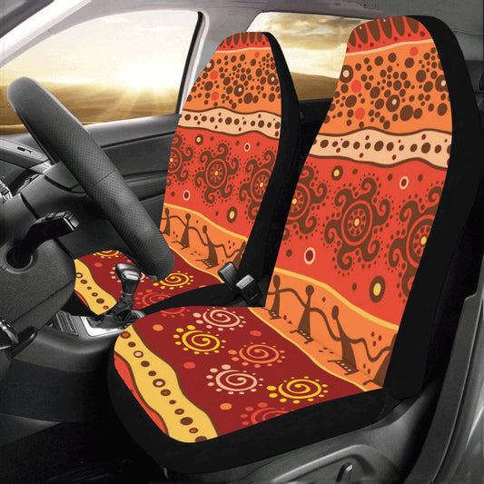African Pattern Print Design 04 Car Seat Covers (Set of 2)-JORJUNE.COM