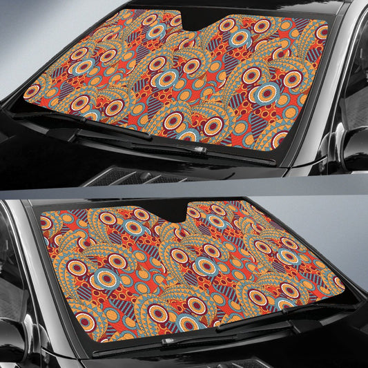 African Pattern Print Design 06 Car Sun Shade-JORJUNE.COM