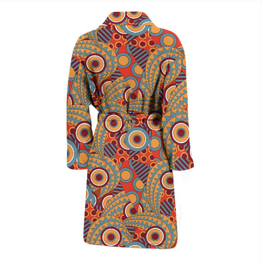 African Pattern Print Design 06 Men Bathrobe-JORJUNE.COM