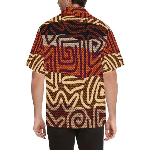 African Pattern Print Men Hawaiian Shirt
