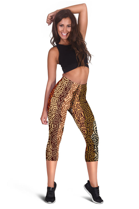 African Pattern Print Women Capris