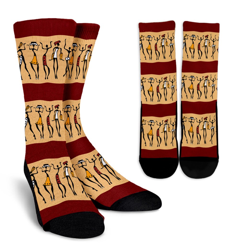African People Crew Socks