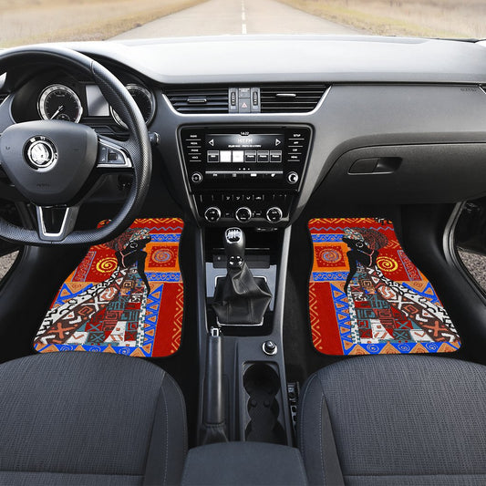African Print Pattern Car Floor Mats