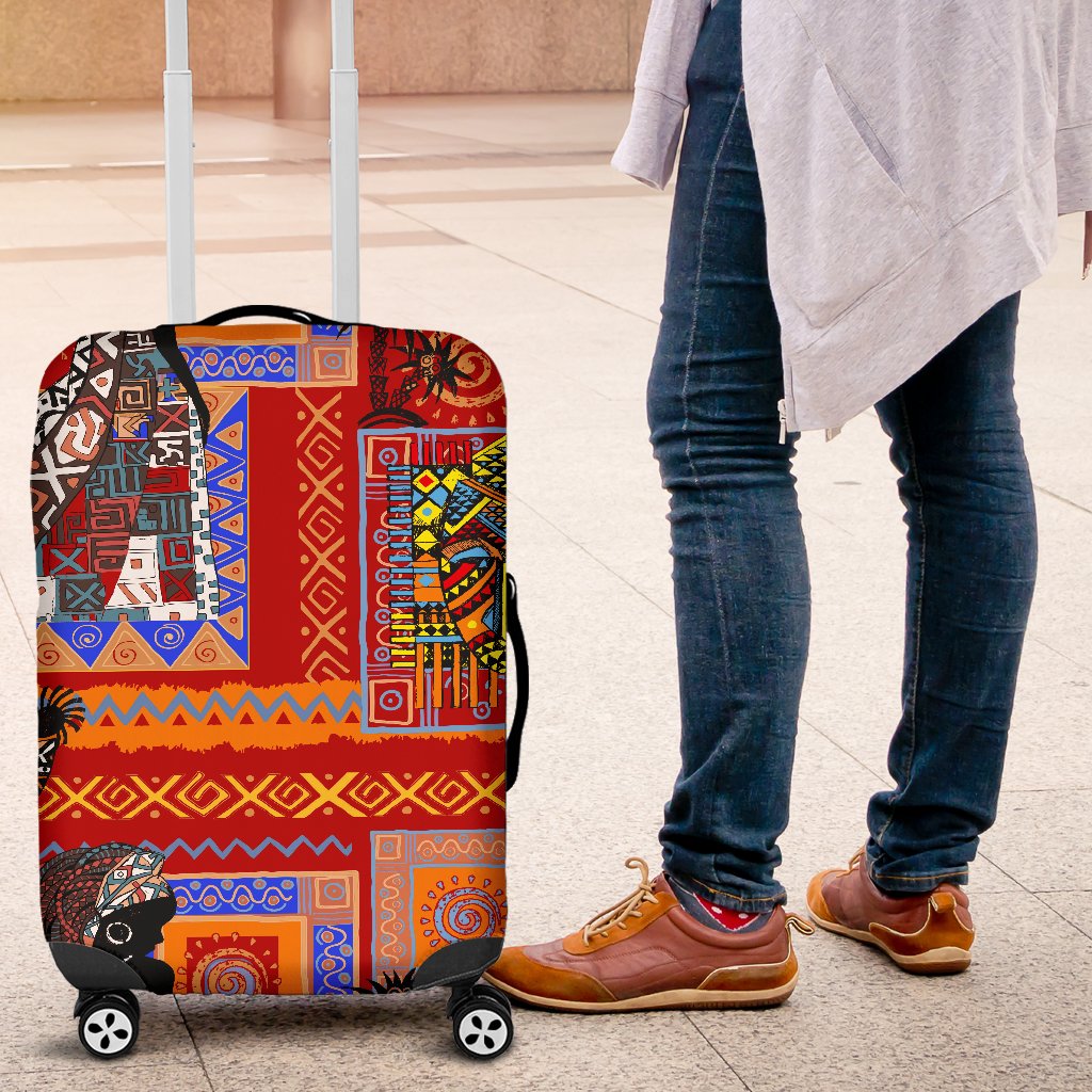 African Print Pattern Luggage Cover Protector