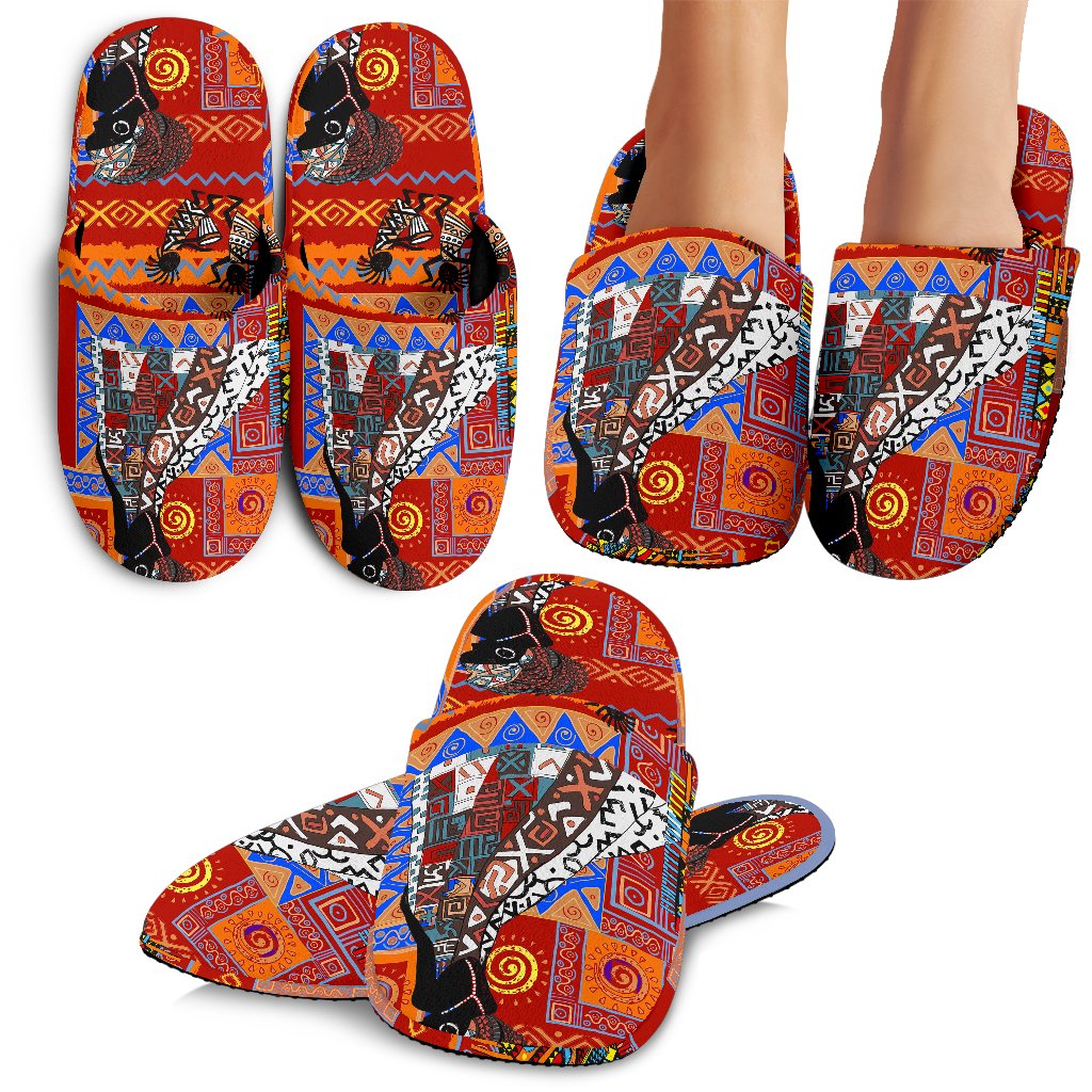 African Print Pattern Slippers