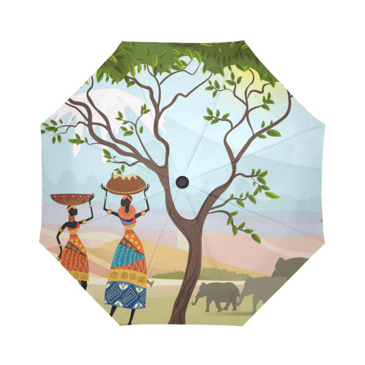 African Safari Automatic Foldable Umbrella