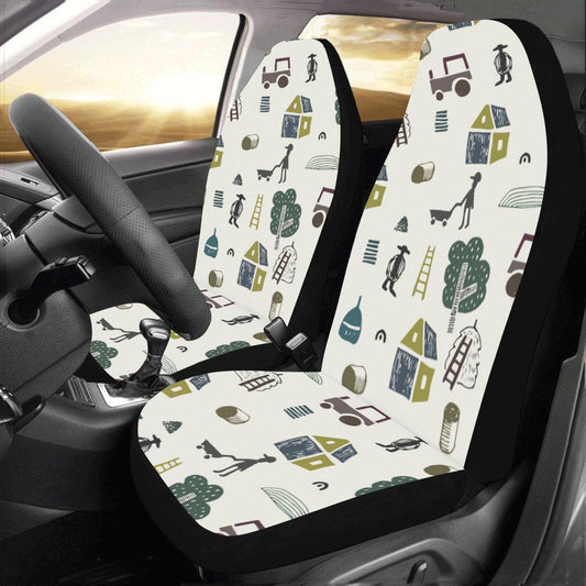 Agricultural Farm Print Design 01 Car Seat Covers (Set of 2)-JORJUNE.COM
