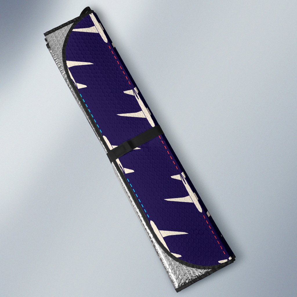 Airplane Pattern Print Design 03 Car Sun Shade-JORJUNE.COM