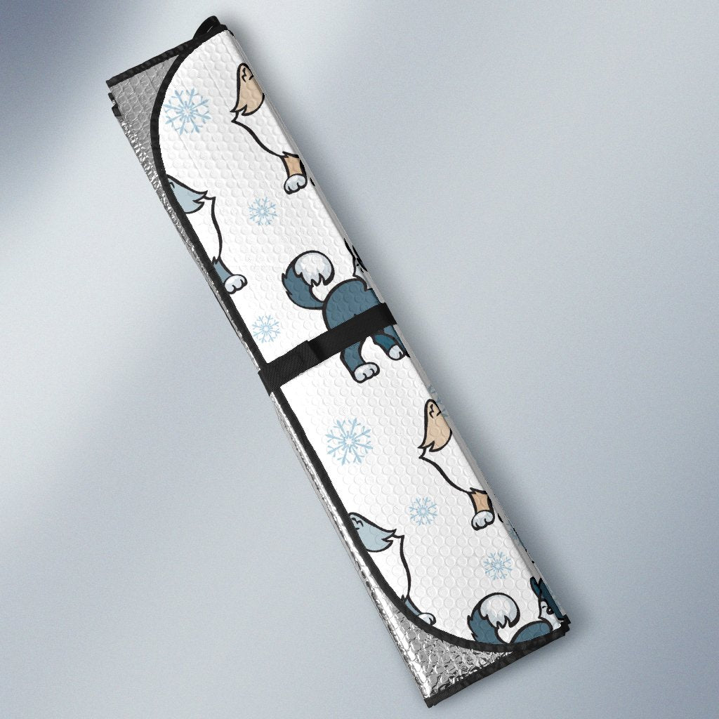 Alaskan Malamute Pattern Print Design 02 Car Sun Shade-JORJUNE.COM