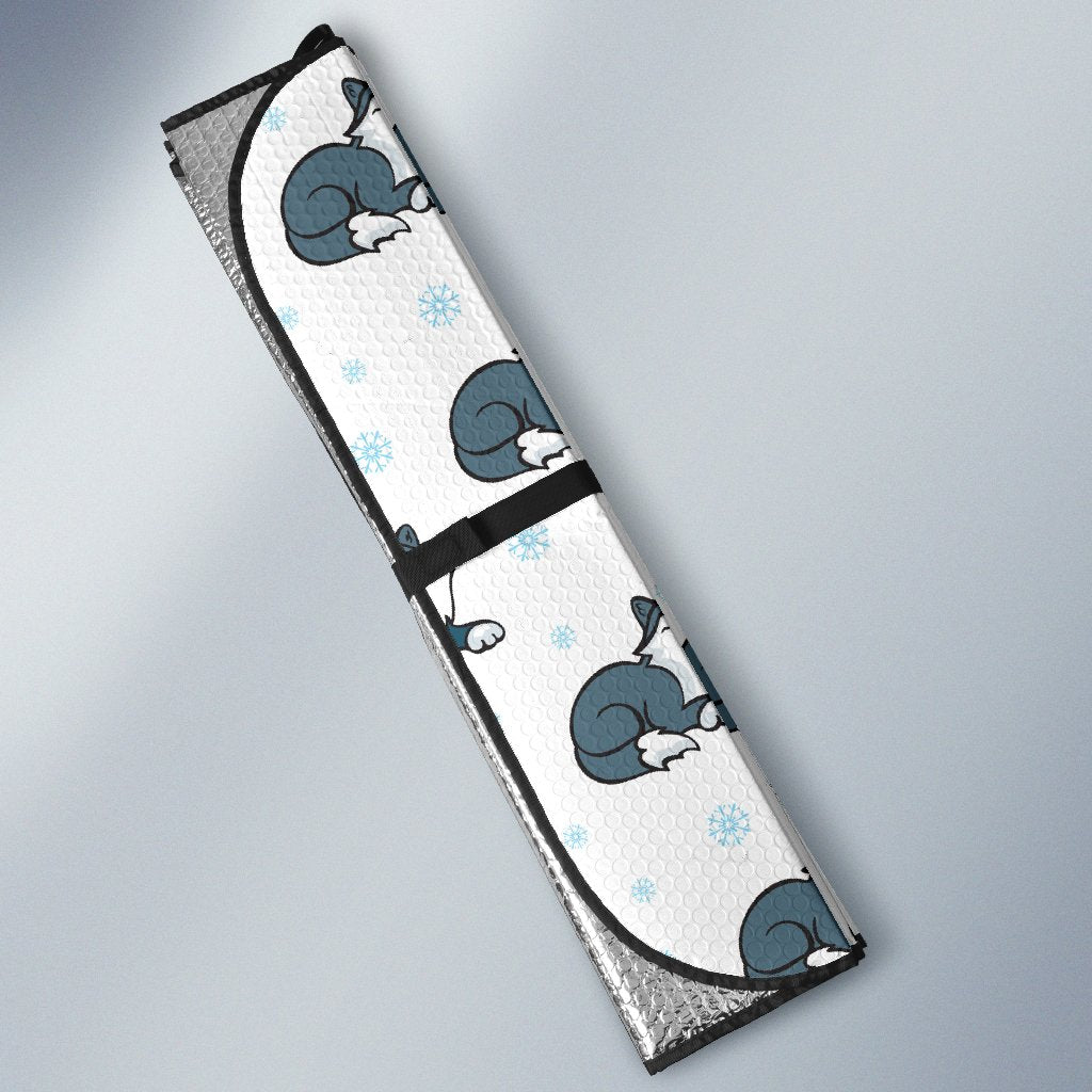 Alaskan Malamute Pattern Print Design 03 Car Sun Shade-JORJUNE.COM