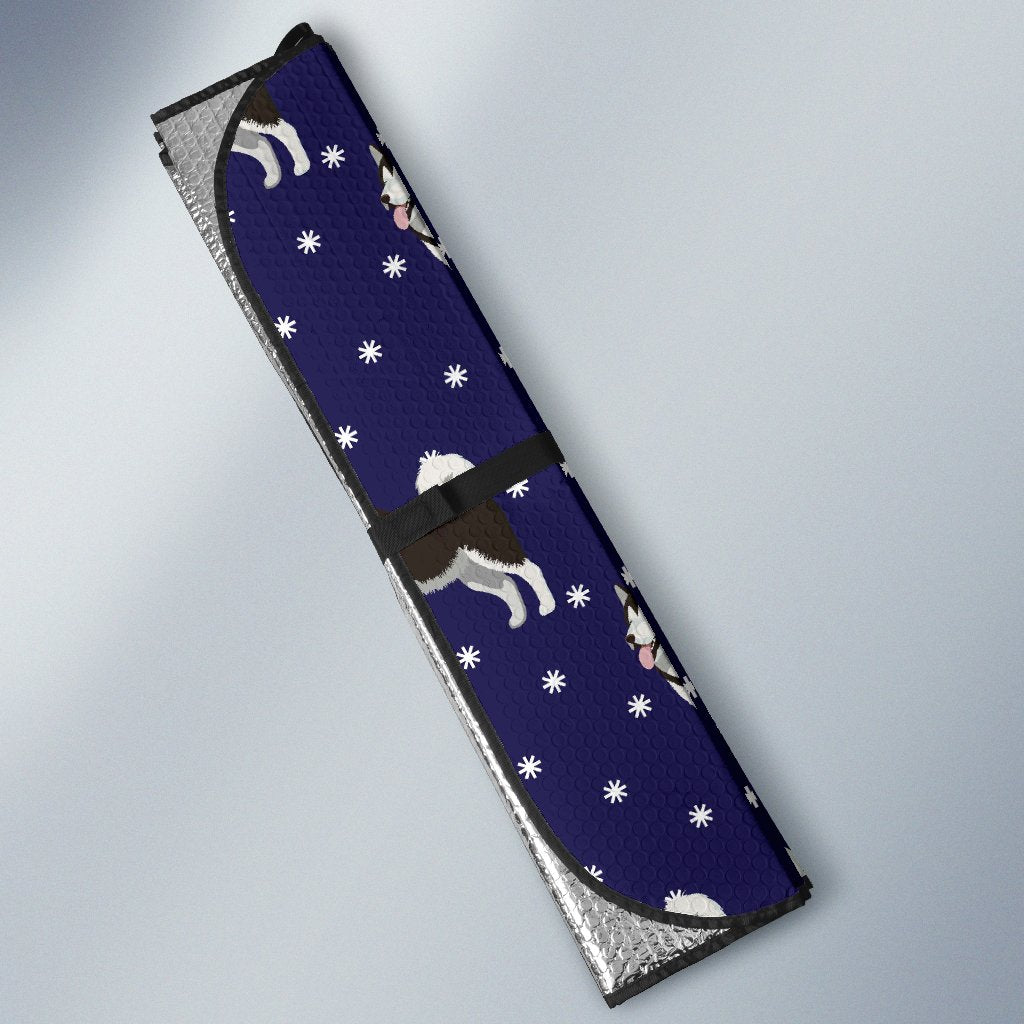Alaskan Malamute Pattern Print Design 04 Car Sun Shade-JORJUNE.COM