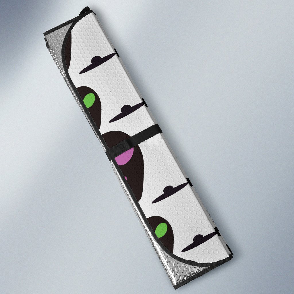 Alien Pattern Print Design 06 Car Sun Shade-JORJUNE.COM