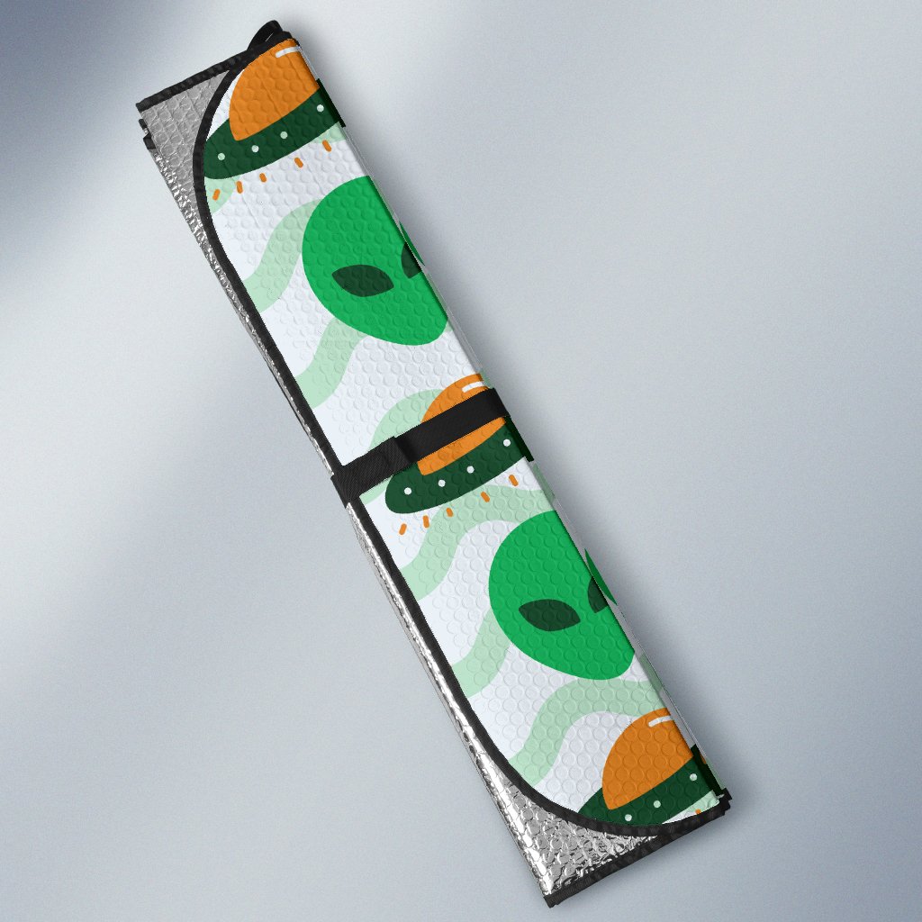 Alien UFO Pattern Print Design 04 Car Sun Shade-JORJUNE.COM
