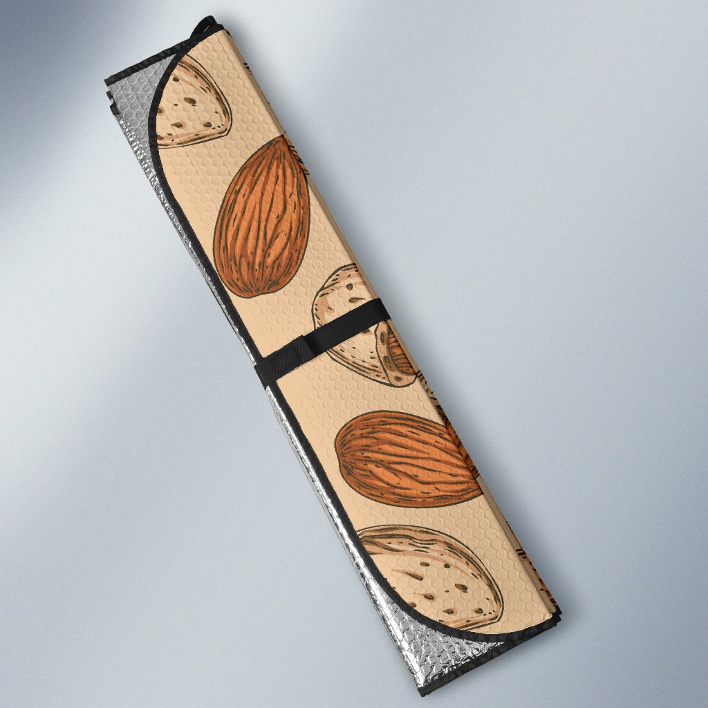 Almond Pattern Print Design 04 Car Sun Shade-JORJUNE.COM