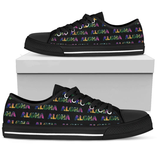Aloha Hawaii Neon Women Low Top Shoes
