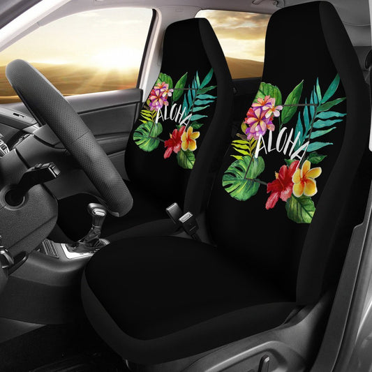 Aloha Hawaiian tropical flower Universal Fit Car Seat Covers