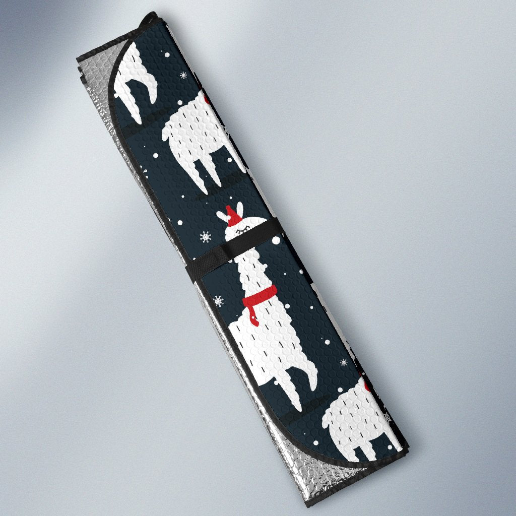Alpaca Pattern Print Design 04 Car Sun Shade-JORJUNE.COM