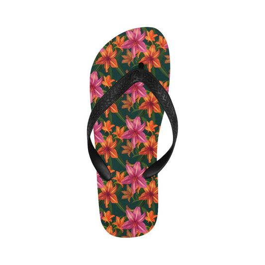 Amaryllis Pattern Print Design AL01 Flip Flops-JorJune