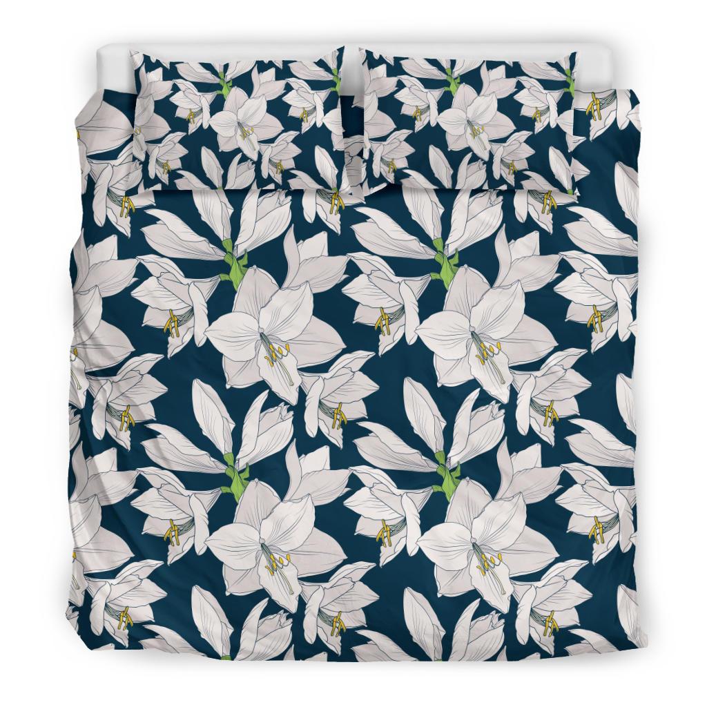 Amaryllis Pattern Print Design AL02 Duvet Cover Bedding Set-JORJUNE.COM