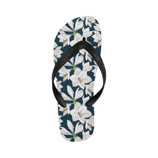Amaryllis Pattern Print Design AL02 Flip Flops-JorJune