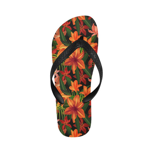 Amaryllis Pattern Print Design AL05 Flip Flops-JorJune