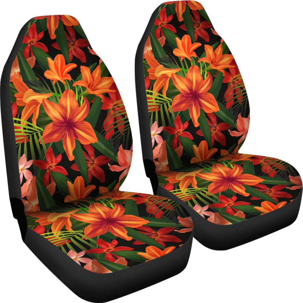 Amaryllis Pattern Print Design AL05 Universal Fit Car Seat Covers