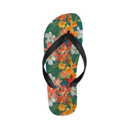 Amaryllis Pattern Print Design AL06 Flip Flops-JorJune