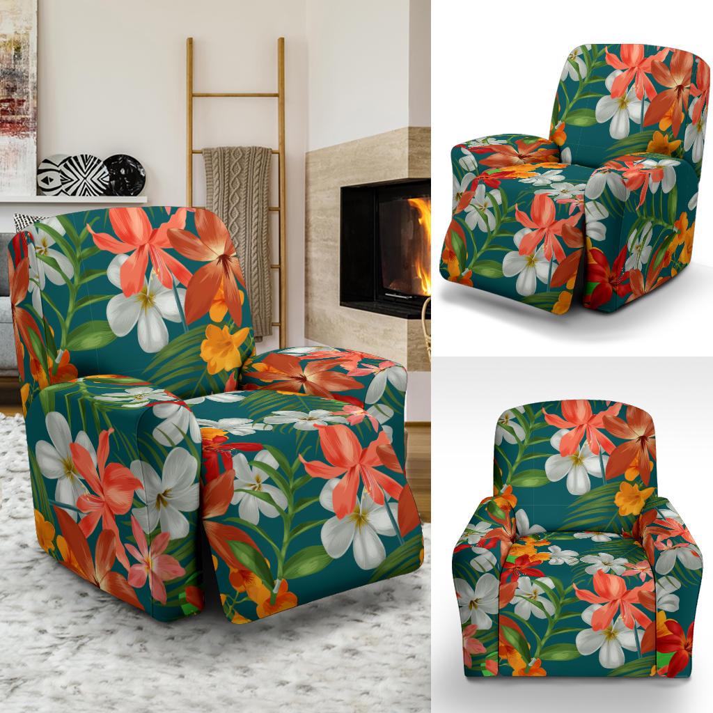 Amaryllis Pattern Print Design AL06 Recliner Slipcover-JORJUNE.COM
