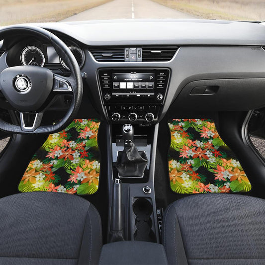 Amaryllis Pattern Print Design AL07 Car Floor Mats-JorJune