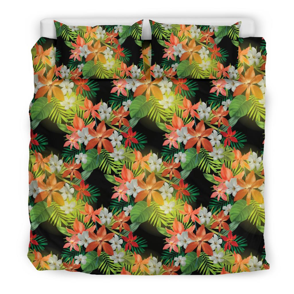 Amaryllis Pattern Print Design AL07 Duvet Cover Bedding Set-JORJUNE.COM