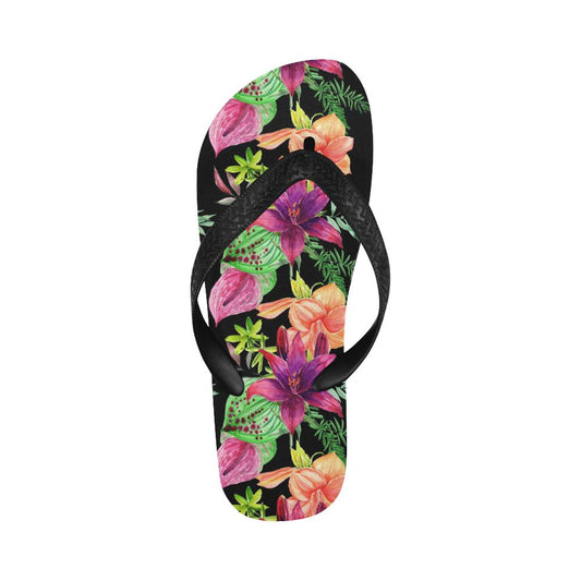 Amaryllis Pattern Print Design AL09 Flip Flops-JorJune