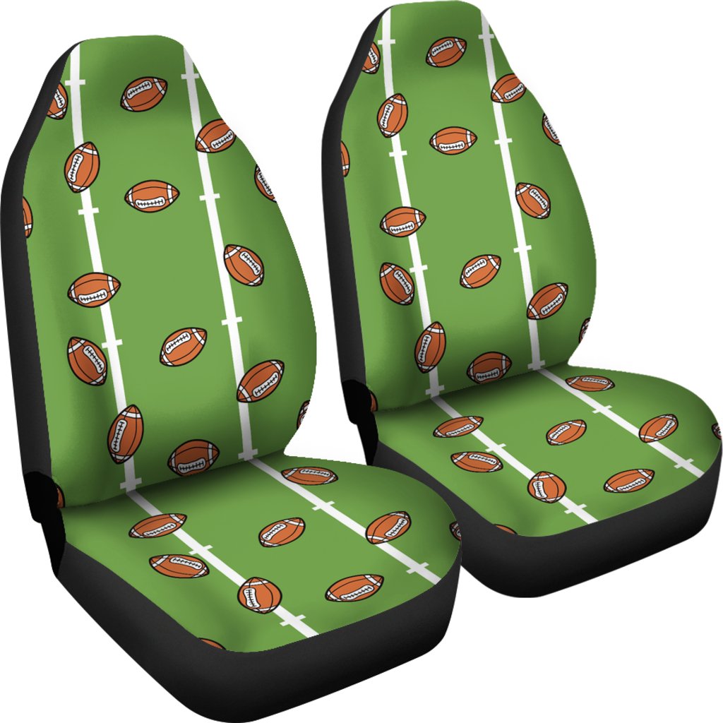 American Football On Field Themed Print Universal Fit Car Seat Covers