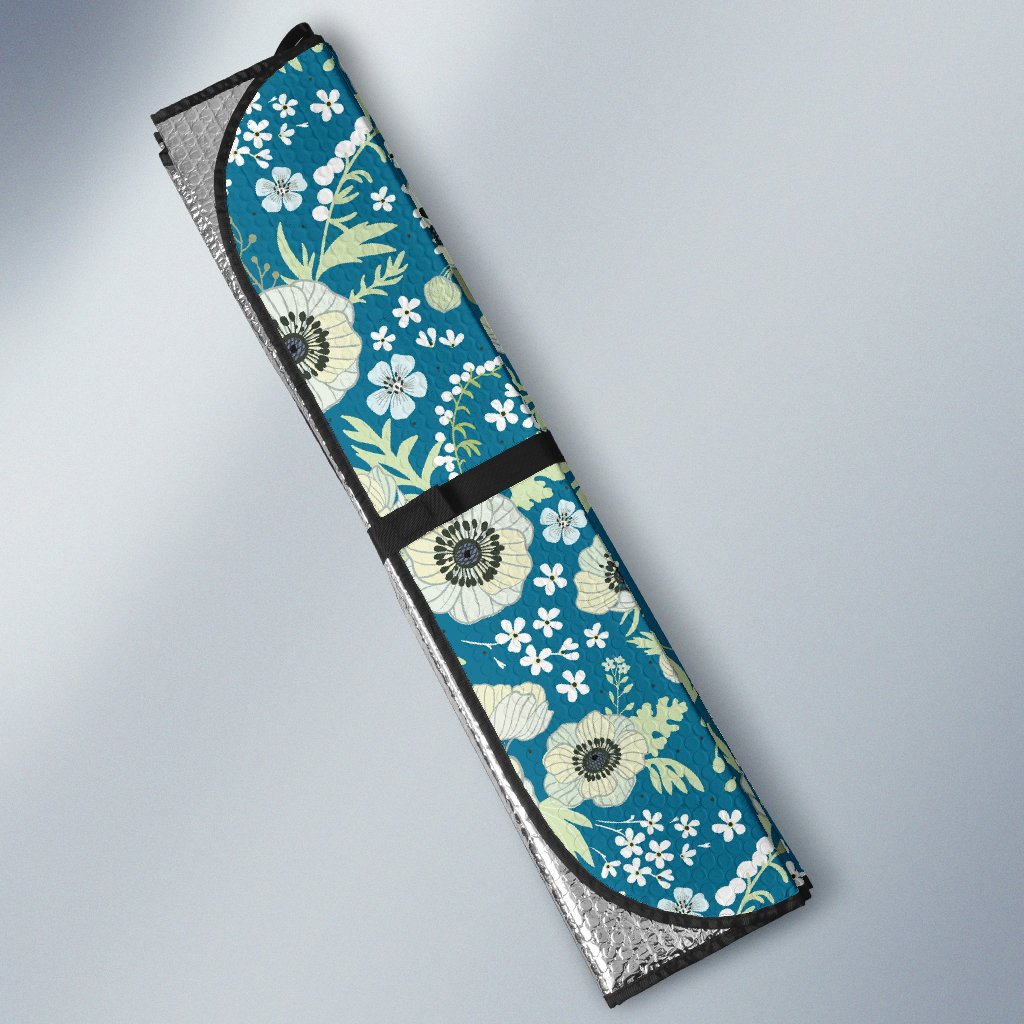 Anemone Pattern Print Design 01 Car Sun Shade-JORJUNE.COM