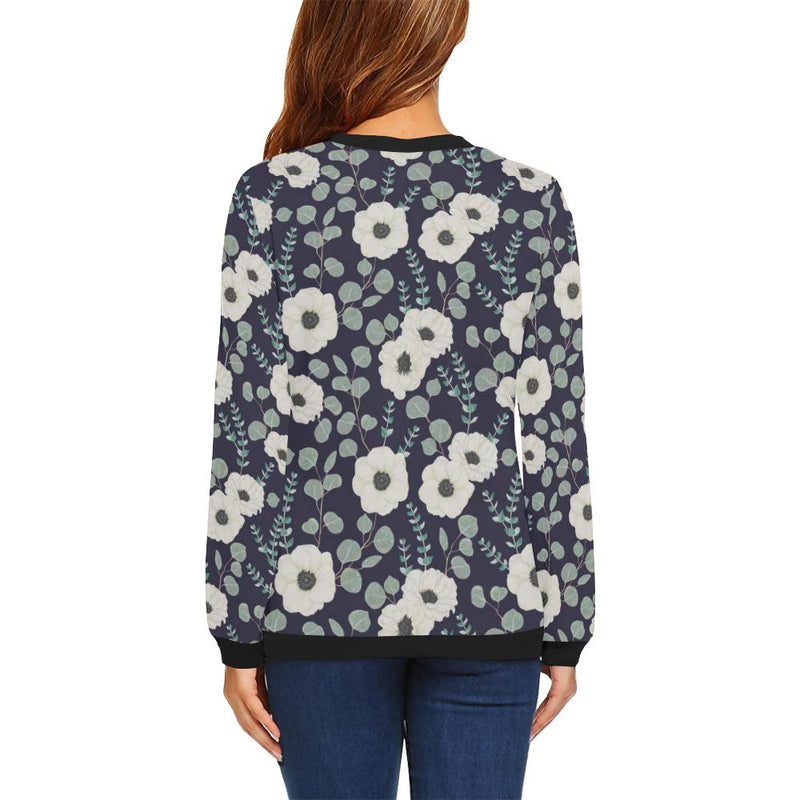 Anemone Pattern Print Design AM01 Women Long Sleeve Sweatshirt-JorJune