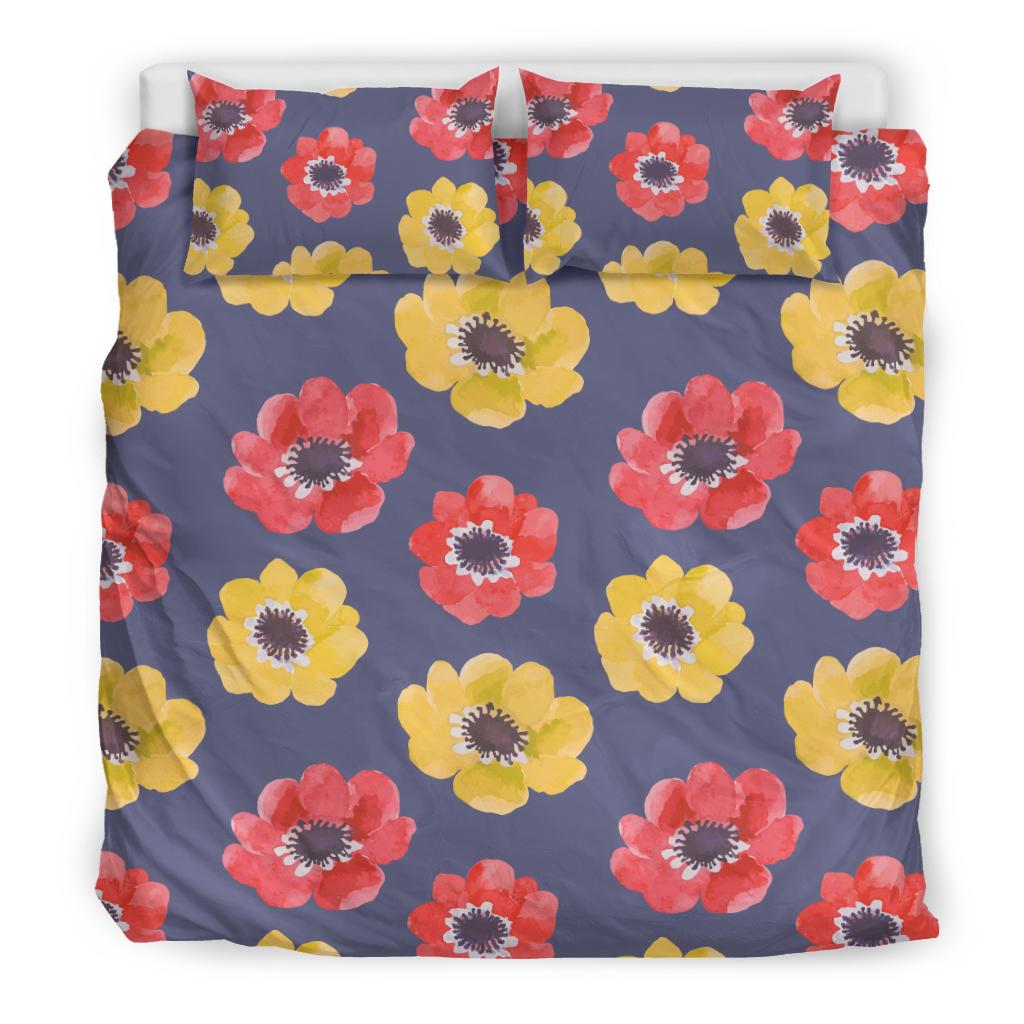 Anemone Pattern Print Design AM010 Duvet Cover Bedding Set-JORJUNE.COM