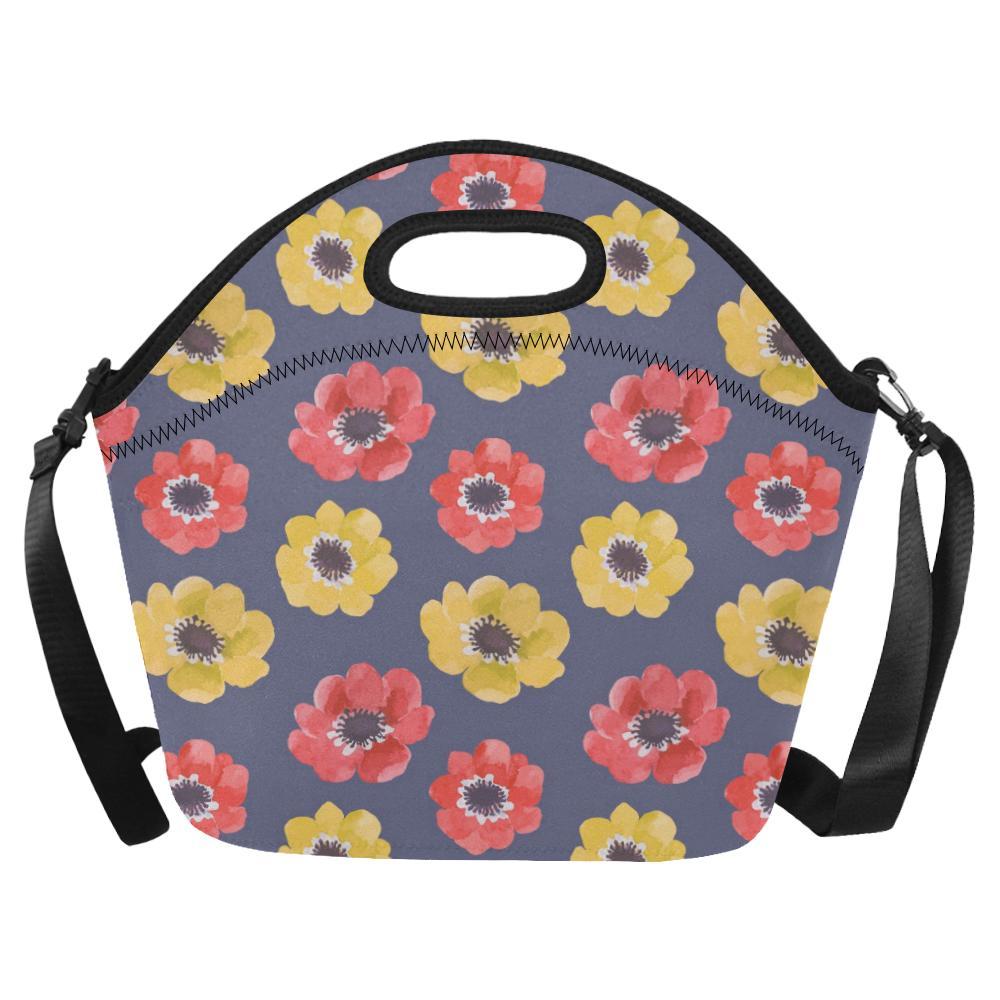 Anemone Pattern Print Design AM010 Neoprene Lunch Bag-JorJune