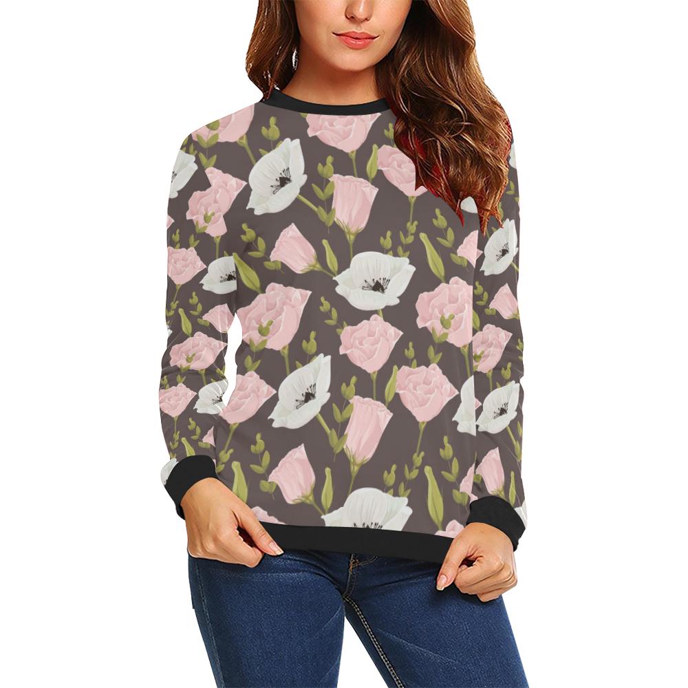 Anemone Pattern Print Design AM011 Women Long Sleeve Sweatshirt-JorJune
