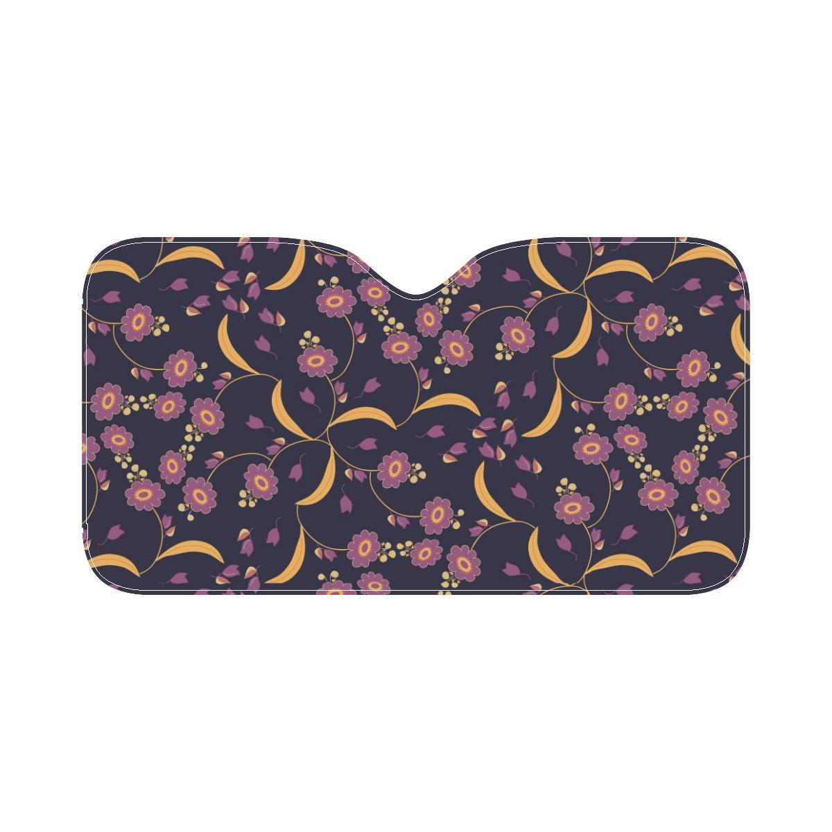 Anemone Pattern Print Design AM012 Car Sun Shade-JorJune