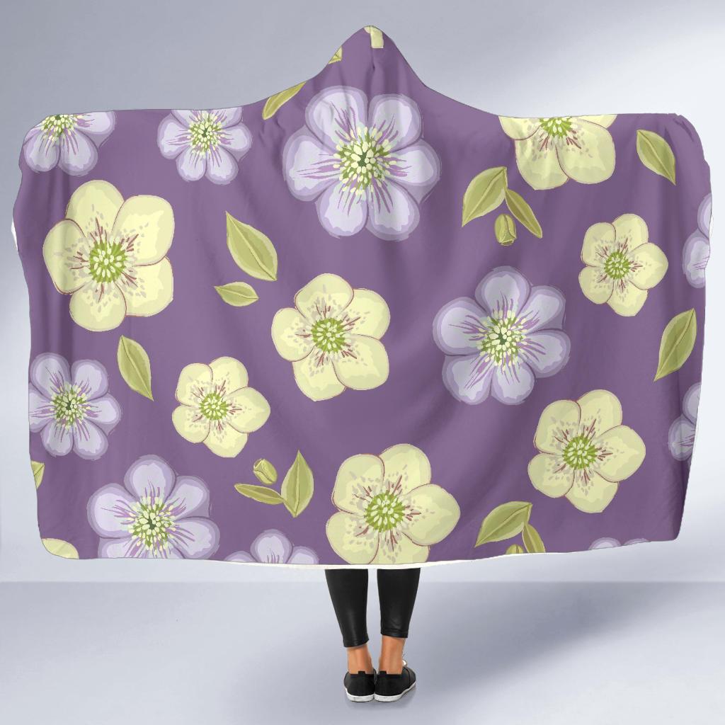Anemone Pattern Print Design AM013 Hooded Blanket-JORJUNE.COM